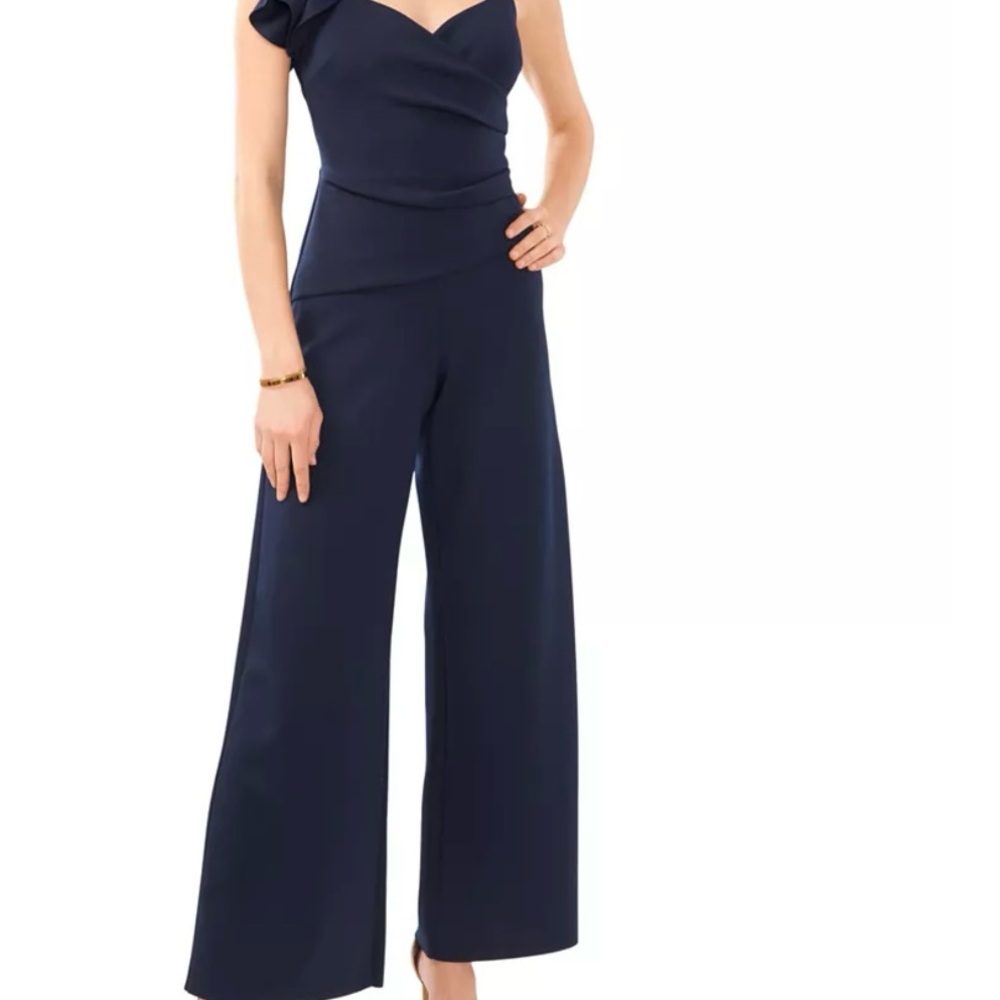 MSK Midnight Blue One-Shoulder Jumpsuit